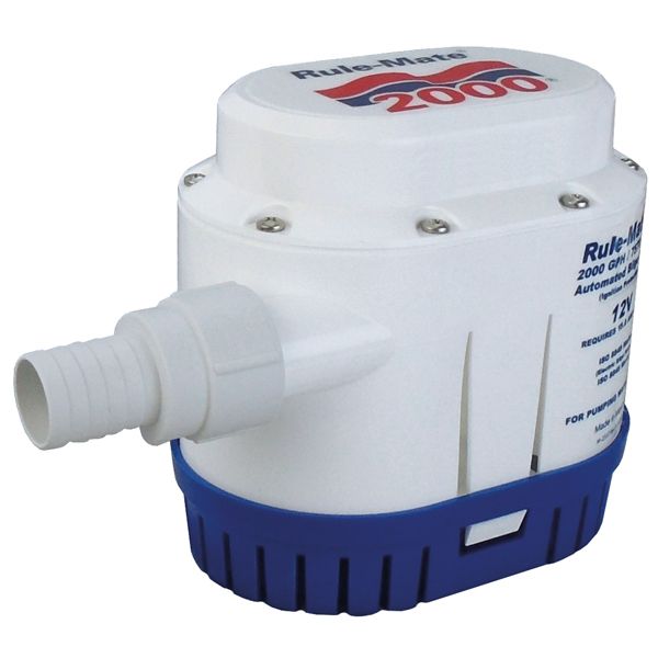Rule-Mate Tauchpumpe 2000GPH mit Vollautomatikschalter 12V