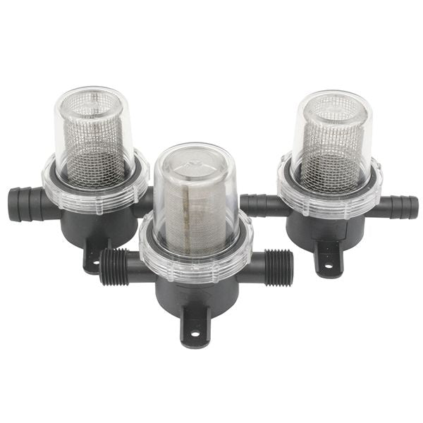 Nuova Rade In-Line Wasserfilter grobes Sieb rostfreier Stahl für Schlauchanschluss D=19mm