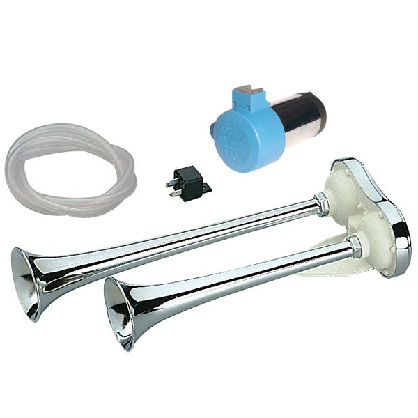 MARCO Kompressorhorn doppelt rostfreier Stahl 24V 111dB L=390mm