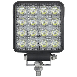 1852 Decksscheinwerfer Aluminiumgehäuse Flood 60° 10-30V 16 LED 2.08A/12V 1.04A/24V B=108mm H=108mm T=48mm