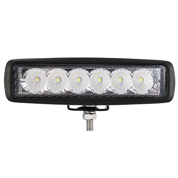 1852 Decksscheinwerfer Aluminiumgehäuse Flood 90° 10-30V 6 LED 0.76A/12V 0.338A/24V B=159.8mm H=45.2mm T=63mm