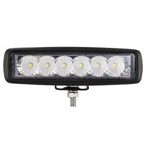 1852 Decksscheinwerfer Aluminiumgehäuse Flood 90° 10-30V 6 LED 0.76A/12V 0.338A/24V B=159.8mm H=45.2mm T=63mm