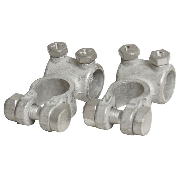 1852 Batteriepolklemmen-Set Messing verzinkt