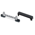 BEP Sammelstützpunkt Eingang 2xM6 Ausgang 6xM4 max 48V DC 100A L= 117mm mit Abdeckkappe schwarz