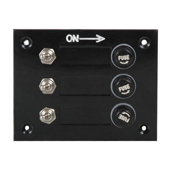 Gotthardt Elektropaneel – Schalttafel mit 3 Schaltern und 3 Sicherungen