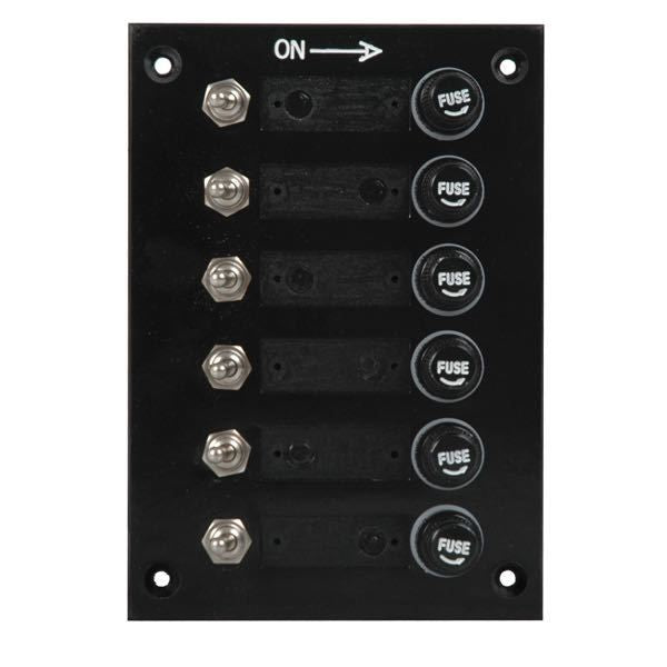 Gotthardt Elektropaneel – Schalttafel mit 6 Schaltern und 6 Sicherungen