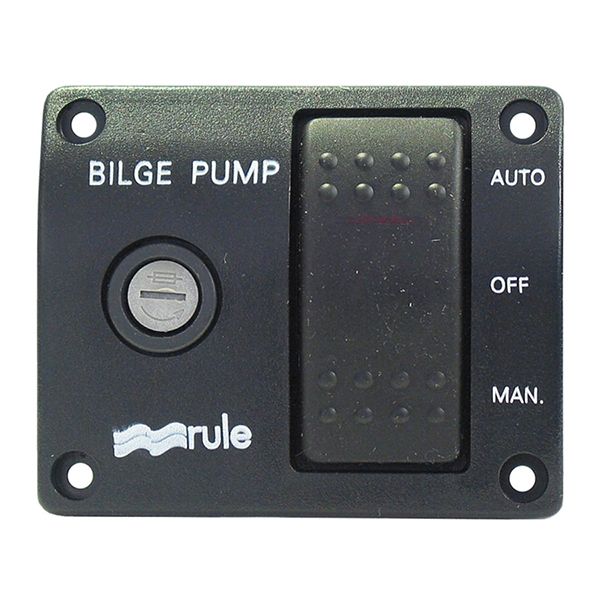 Rule Bilgepumpenschalter 24/32 V – 3-Wege-Schalter mit Sicherung