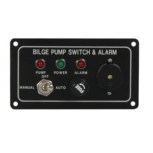 Schalttafel für Bilgepumpen mit LED-Anzeigen und akustischem Alarm