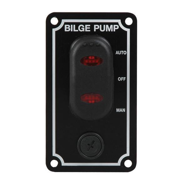 Schalttafel für Bilgepumpen mit LED-Kontrollleuchte wasserdicht senkrechte Montage