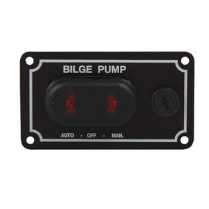 Schalttafel für Bilgepumpen mit LED-Kontrollleuchte wasserdicht waagerechte Montage