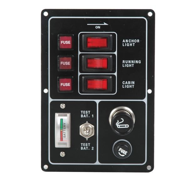 Gotthardt Elektropaneel – 3 Schalter/Sicherungen