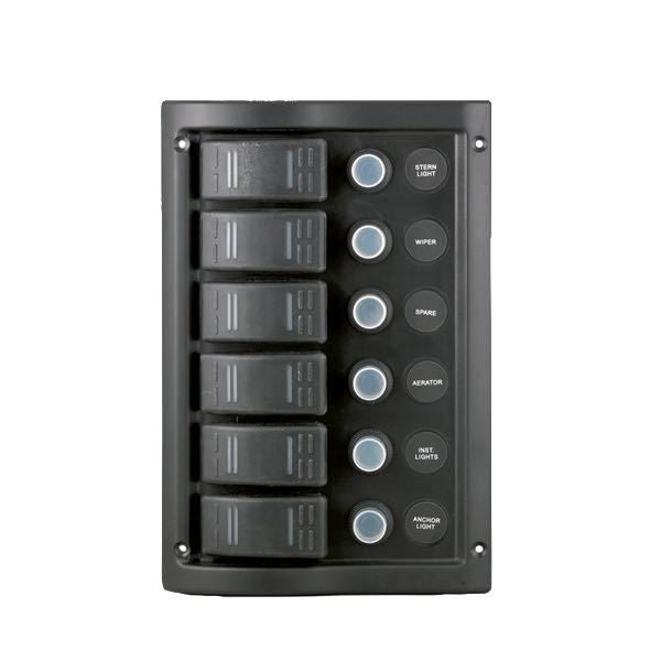 Gotthardt Elektropaneel wasserdicht – Schalttafel mit 6 Schaltern & Sicherungen