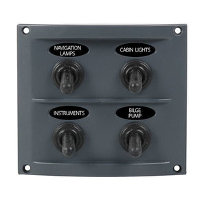 Elektropaneel deluxe 4 Schalter / Sicherungen