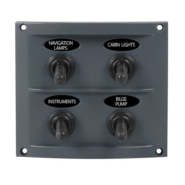 Elektropaneel deluxe 4 Schalter / Sicherungen