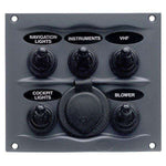 BEP Schalttafel mit 8 Schaltern und 12V Steckdose max 16A