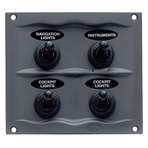 BEP Schalttafel mit 4 Schaltern – 12/24 V