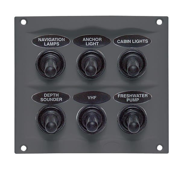 BEP Schalttafel mit 6 Schaltern – 12 V / 24 V