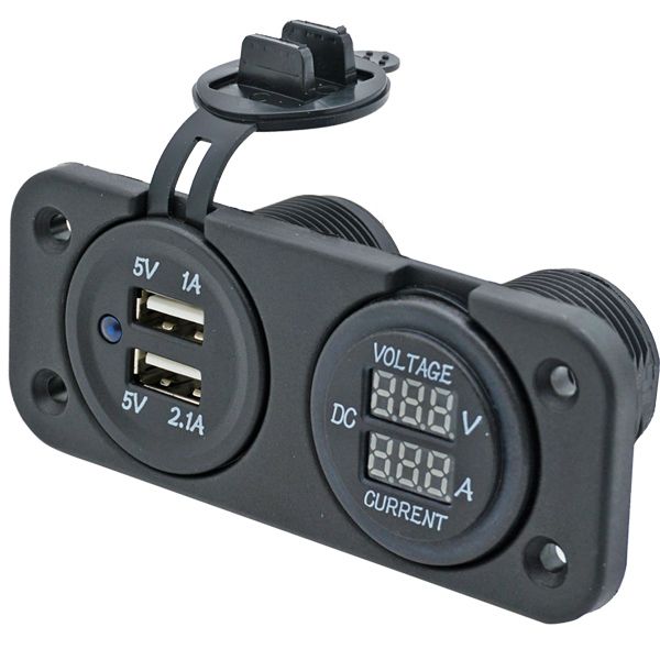 1852 USB-Steckdose Doppelpanel – 12 V Eingang