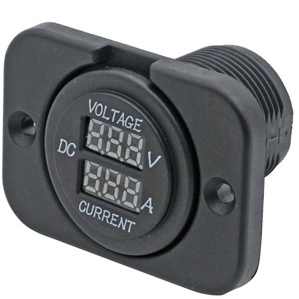 1852 Volt-/Amperemeter – kompaktes Bordpanel 6–30 V DC / 0–10 A