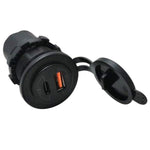 1852 USB-Steckdose – spritzwasserdichte Einbaubuchse mit USB-A & USB-C (IP65)