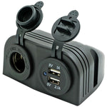 1852 Kombisteckdose – Zigarettenanzünder 12/24 V + USB-A 5 V 2
