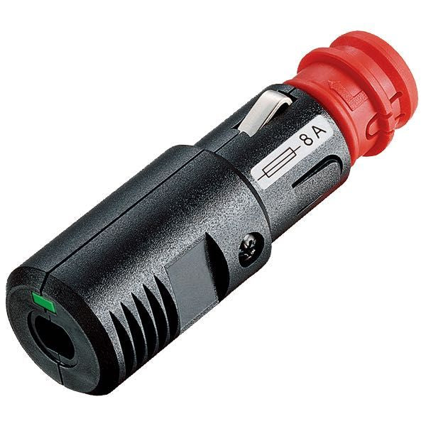 Pro Car Universalstecker 12/24 V – 8 A mit Sicherung und LED-Kontrollanzeige
