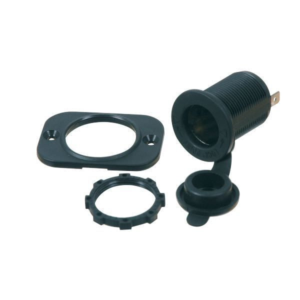 1852 Steckdose für Zigarettenanzünder 12V 20A zum Einbau mit rundem und rechteckigen Montageflansch