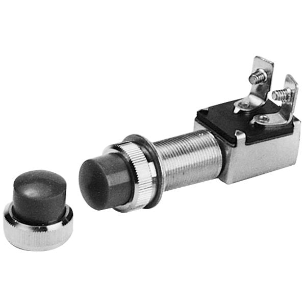 Start-/Signalhorntaster Messing verchromt Loch D=16mm