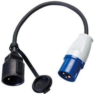 1852 Adapter  CCE Stecker Schuko -> Kupplung Kabel 3x2