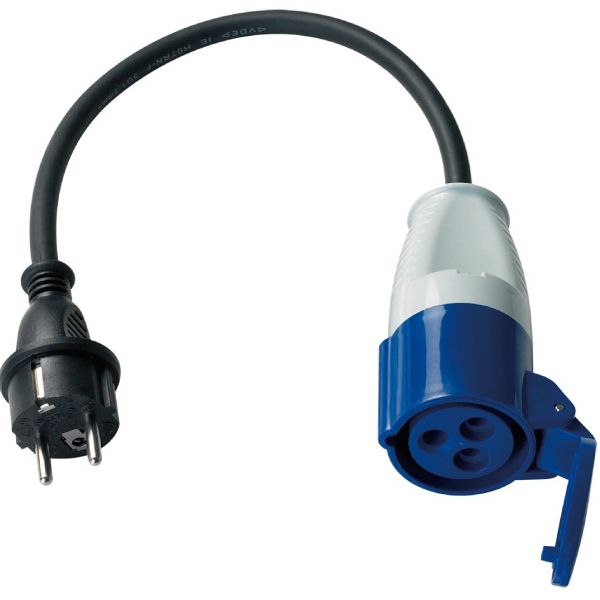 1852 Adapter  CCE Kupplung -> Schuko Stecker Kabel 3x2