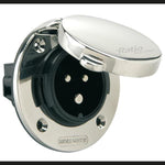 Landanschluss mit Deckel rostfreier Stahl 16A