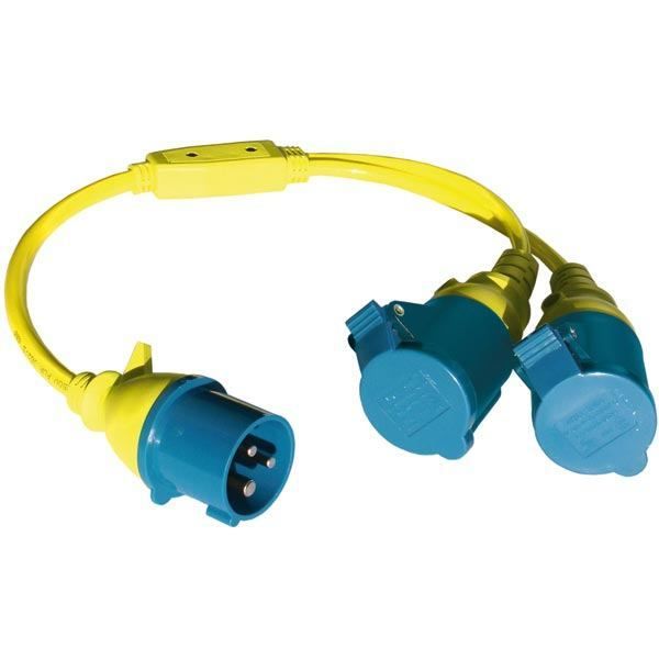 Ratio Landanschluss-Verteiler – CEE-Stecker auf 2 × CEE-Kupplung