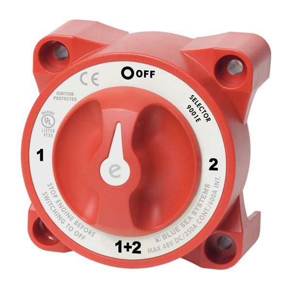 Blue Sea Batterieschalter für 2 Batterien An1/An2/An1+2/Aus max 32V 350A