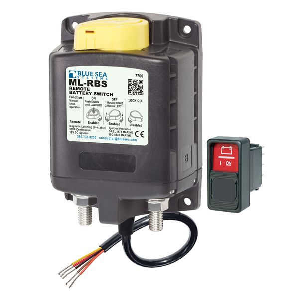 Blue Sea Systems Batteriefernschalter – elektrischer Trennschalter 12 V / 500 A