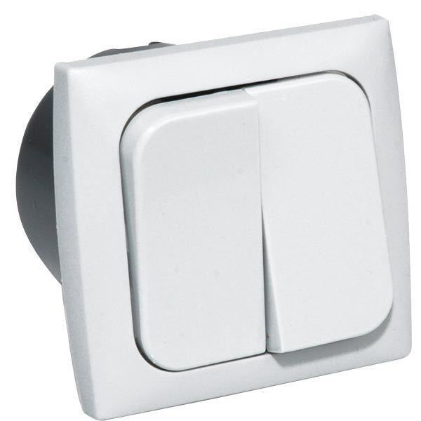 Crusader 230V Schalter doppelt zum Einbau weiss