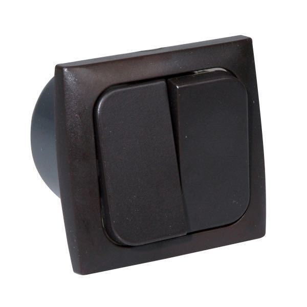 Crusader 230V Schalter doppelt zum Einbau braun