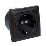 Crusader 230V Steckdose zum Einbau braun