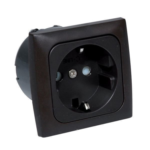 Crusader 230V Steckdose zum Einbau braun