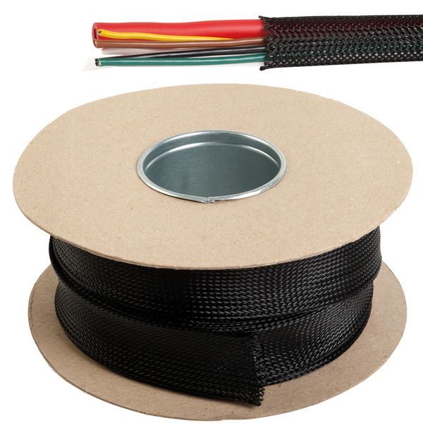 Gotthardt Flexibler Kabelschutzschlauch – Polyester-Hohlgeflecht für Steuer- & Elektrokabel