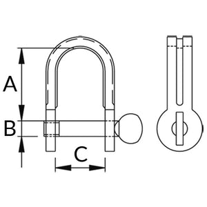 1852 D-Schäkel AISI 316