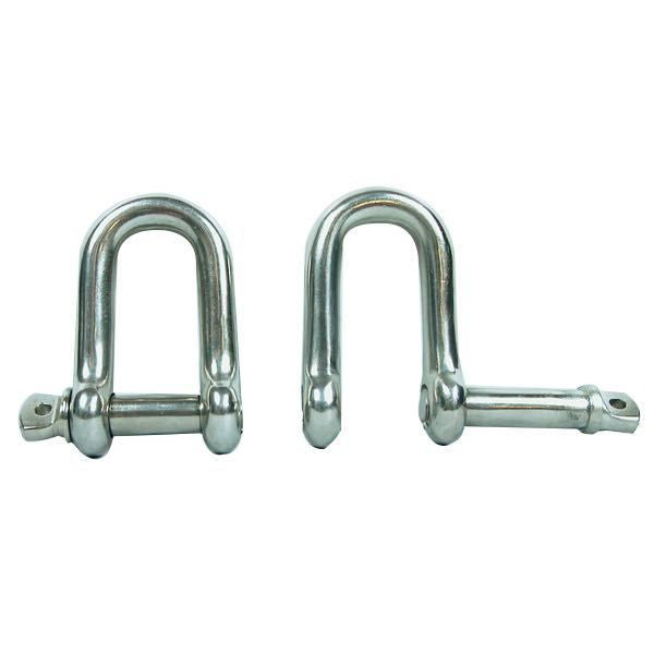 1852 D-Schäkel rostfreier Stahl mit unverlierbarem Bolzen