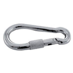 1852 Karabiner mit Schraubverschluss – rostfreier Edelstahlhaken 120 × 11 mm