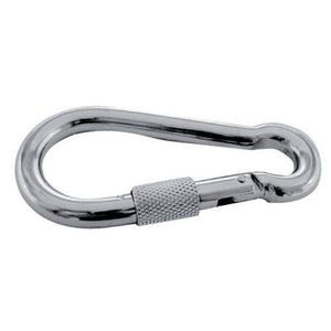 1852 Karabiner mit Schraubverschluss – rostfreier Edelstahlhaken 120 × 11 mm