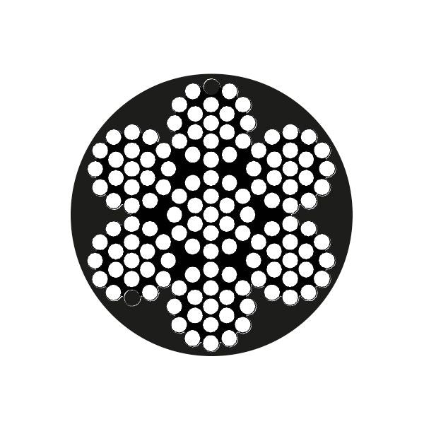 Draht rostfreier Stahl 7x19 weisser Mantel D=4/8mm L=100m