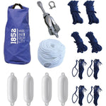 1852 Festmacherpaket mit wasserdichter Tasche – komplettes Festmach- und Ankerset