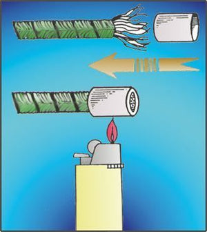 Schrumpfschlauch für Tauwerkenden L=4cm 6 Stück