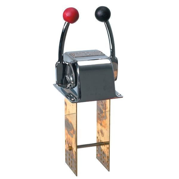 Doppelhebelschaltung Messing verchromt L=135mm B=110mm