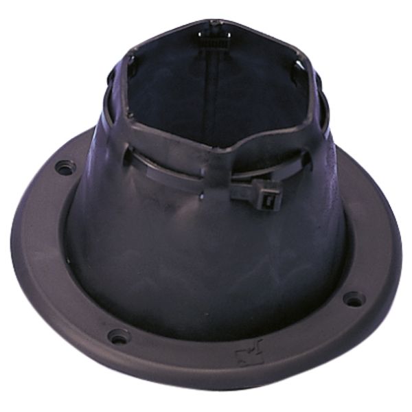 Roca Kabeldurchführung Kunststoff flexibel D=125mm Montagering aus rostfreiem Stahl schwarz