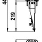 Ultraflex Einhebelschaltung B103 verchromt/Kunststoff weiss für Seitenmontage für Schaltung und Gas mit Leerlaufstellung und Trimmfunktion