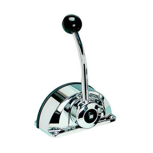 Ultraflex Einhebelschaltung B301CR Aluminium verchromt für Aufbaumontage für Schaltung und Gas mit Leerlaufstellung